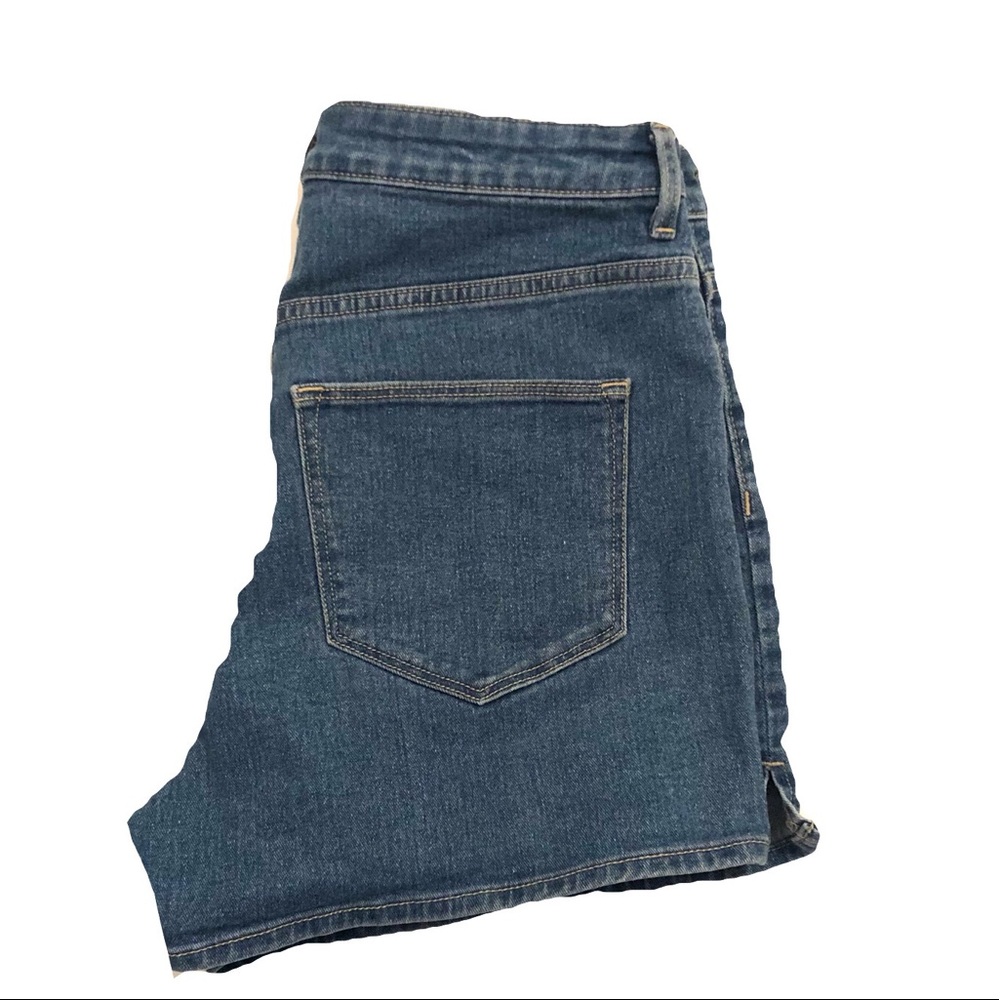 H&M high waisted stretch blue denim shorts - Picture 4 of 9